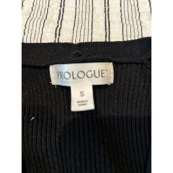 Prologue Women's Long Sleeve Open-Front Black Knitted Cardigan Sweater Size S - Picture 3 of 7
